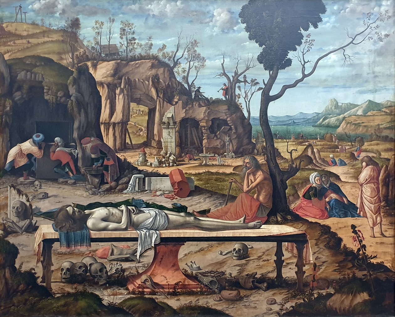 Niemiecki: Die Grabbereitung Christi Przygotowanie grobu Chrystusa autorstwa Vittore Carpaccio