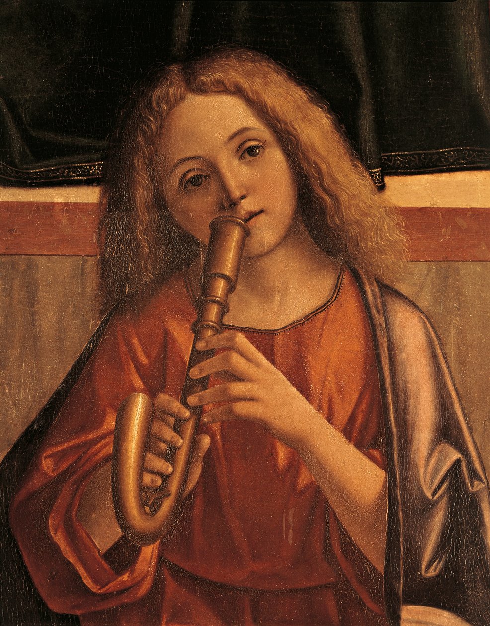 Anioł Minstrela, fragment Ofiarowania Jezusa w Świątyni autorstwa Vittore Carpaccio