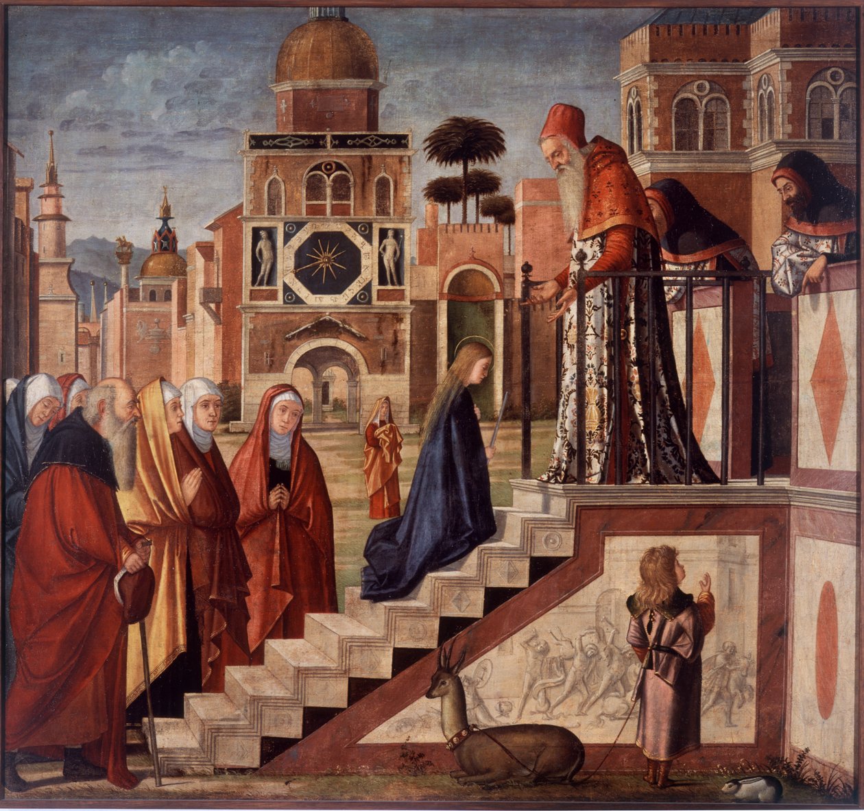 Ofiarowanie Matki Boskiej w Świątyni autorstwa Vittore Carpaccio