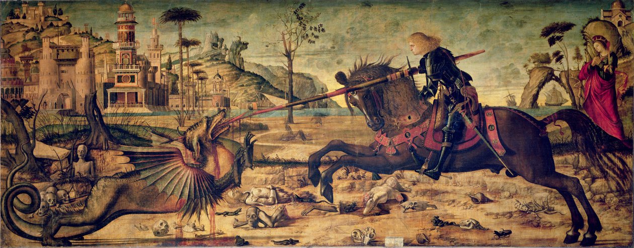 Św. Jerzy zabijający smoka, 1502-07 autorstwa Vittore Carpaccio