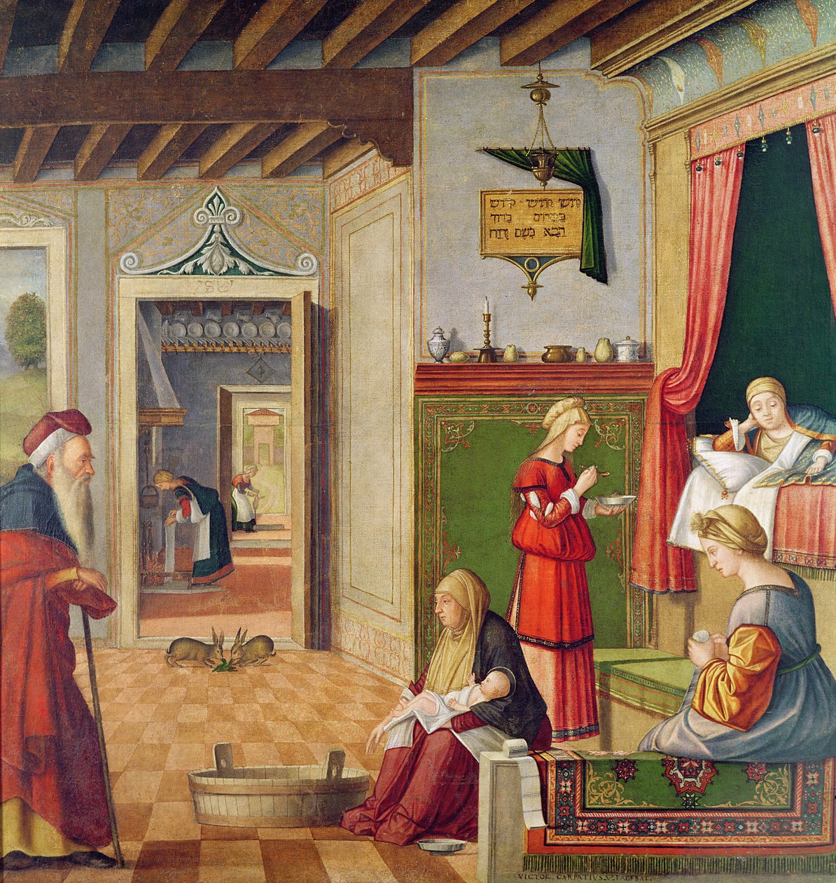Narodziny Dziewicy, 1504-08 (zob. także 204962) autorstwa Vittore Carpaccio