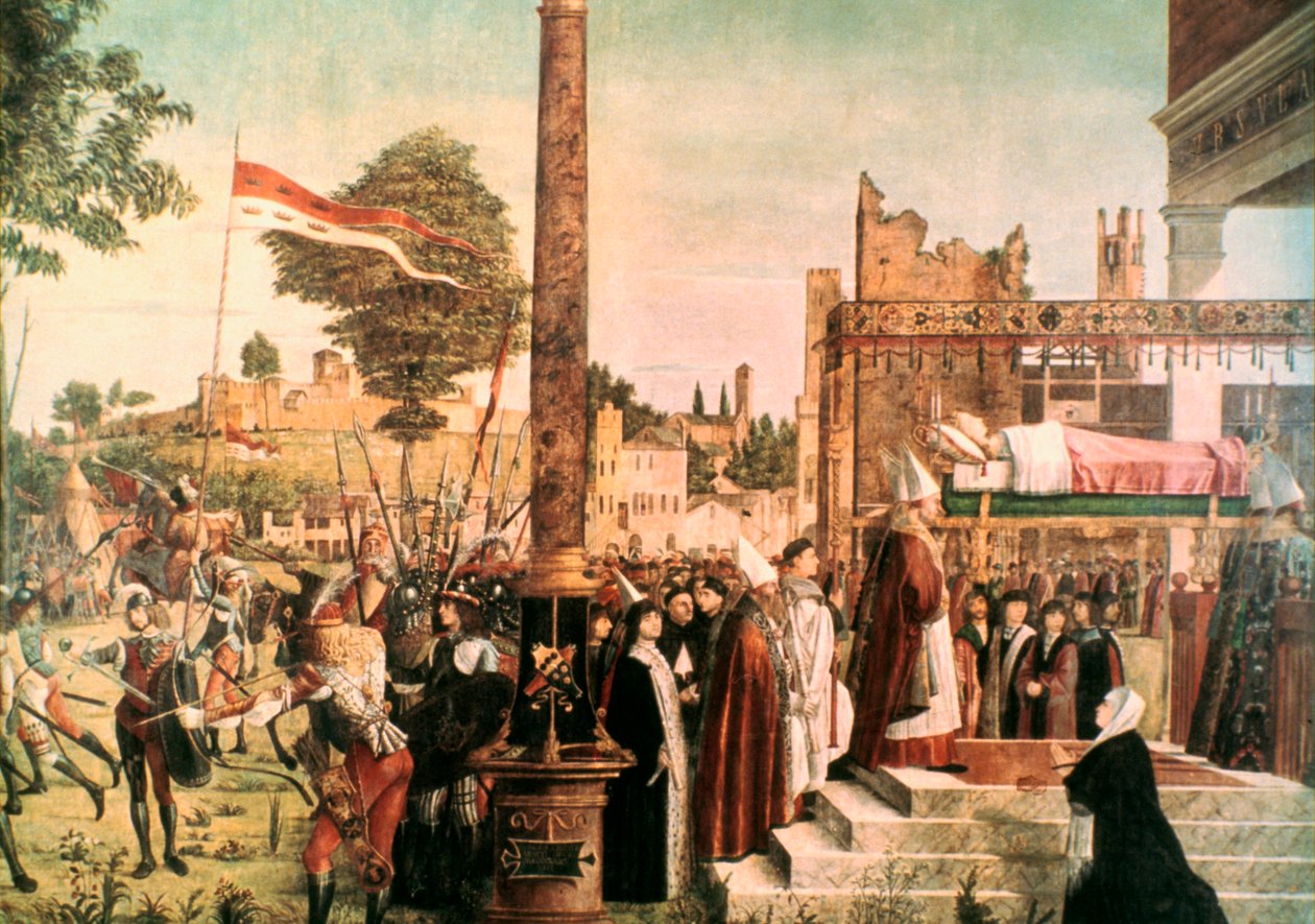 Legenda o św. Urszuli: Męczeństwo i pogrzeb św. Urszuli, 1493 autorstwa Vittore Carpaccio