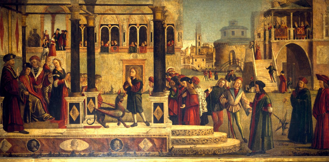 Cud św. Tryfoniusza, Vittore Carpaccio (ok. 1465-1525 lub 1526), ​​​​Szkoła San Giorgio degli Schiavoni, Wenecja autorstwa Vittore Carpaccio