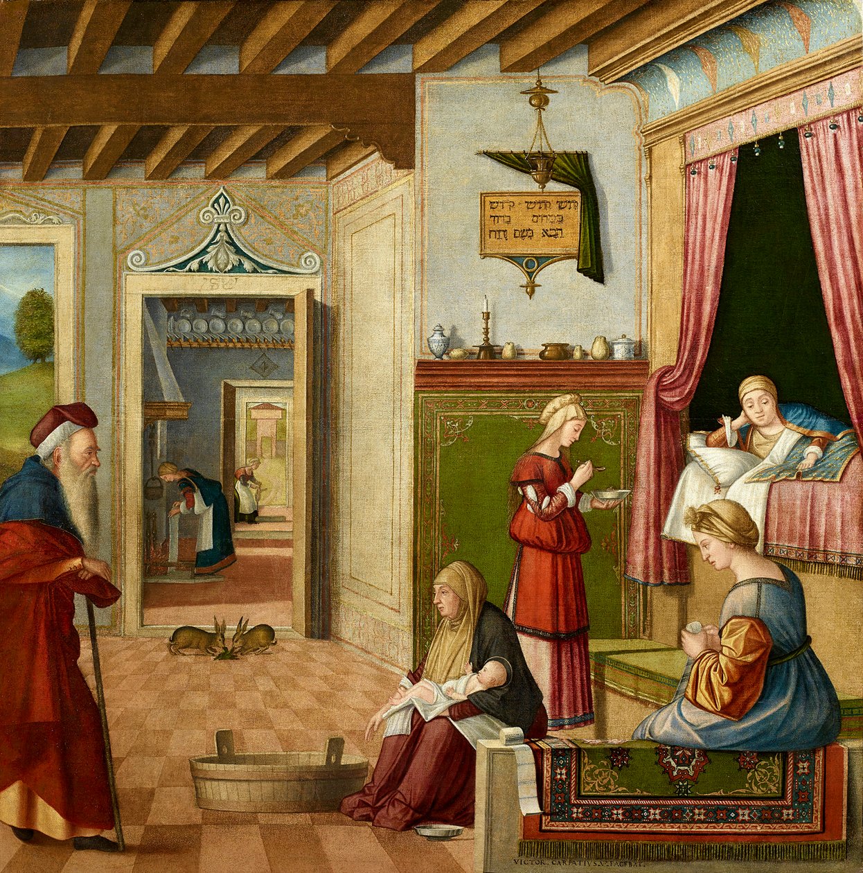 Narodzenia Najświętszej Maryi Panny, ok. 1502-1504. autorstwa Vittore Carpaccio