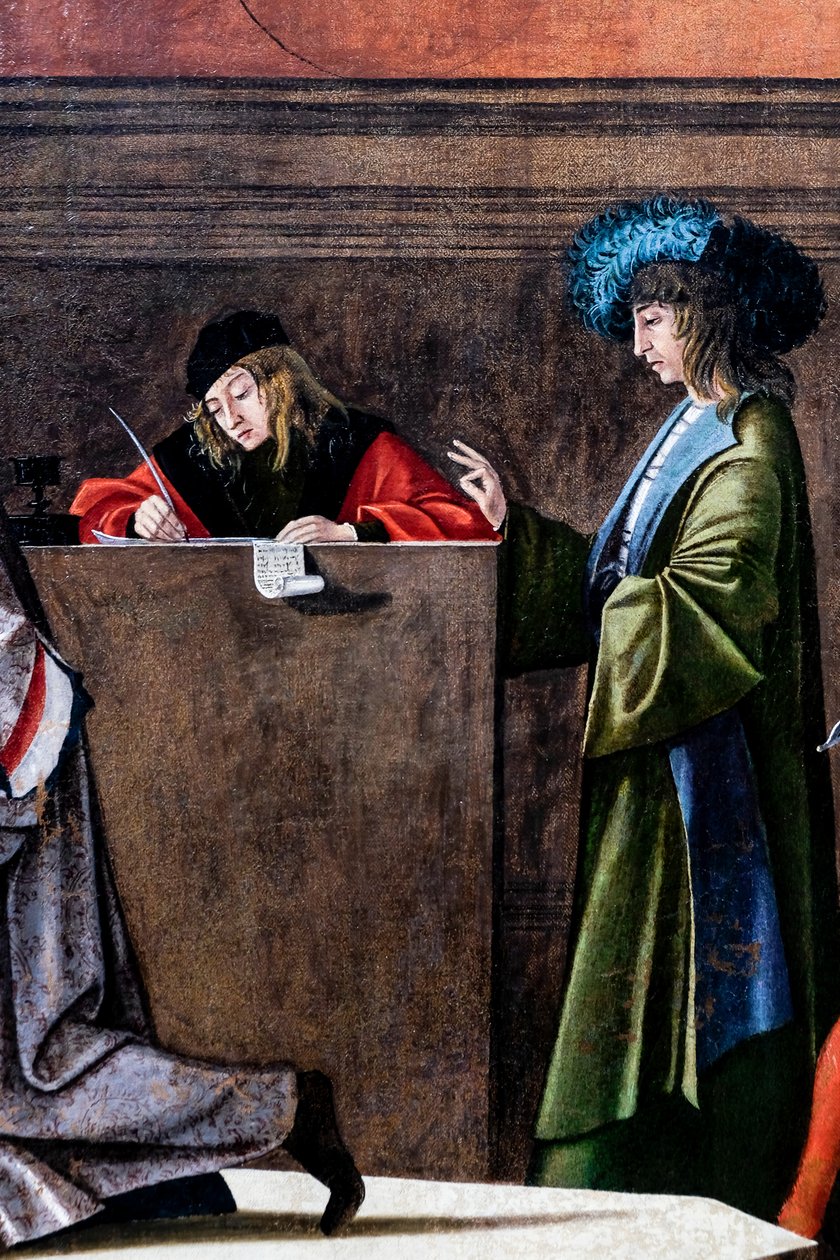 Wyjazd angielskich ambasadorów, około 1495 r. (olej na płótnie) autorstwa Vittore Carpaccio