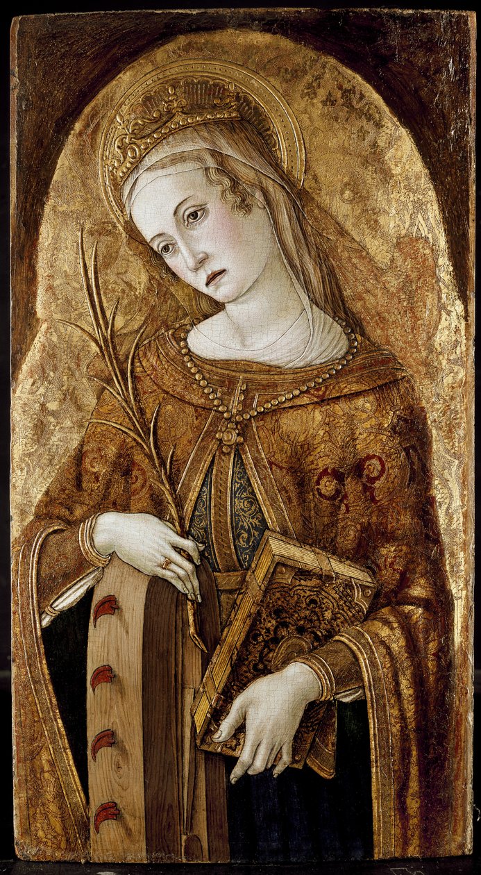 Św. Katarzyna Aleksandryjska, XV w. autorstwa Vittore Crivelli