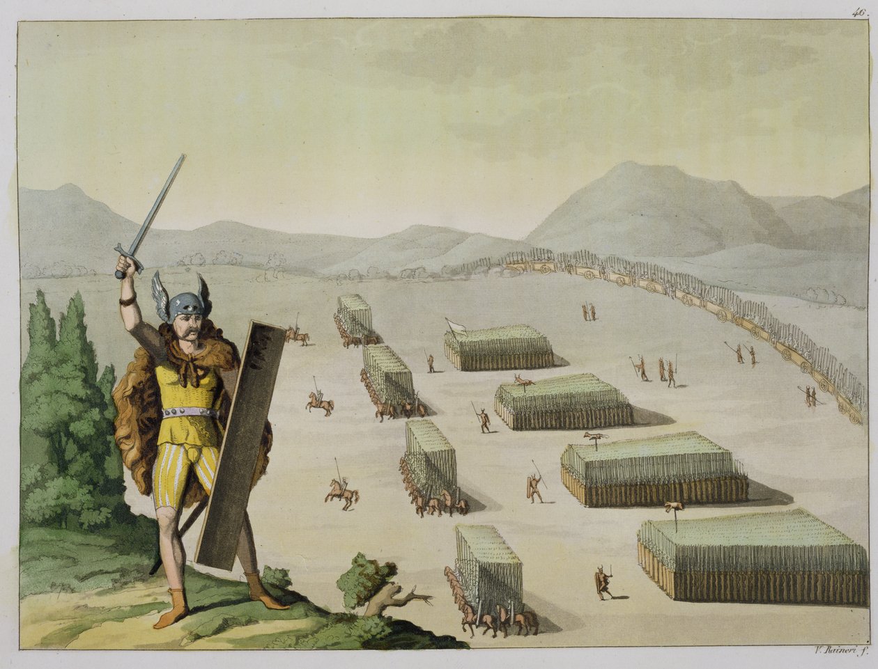 Starożytni Celtowie lub Galowie w bitwie, ok. 1800-18 autorstwa Vittorio Raineri