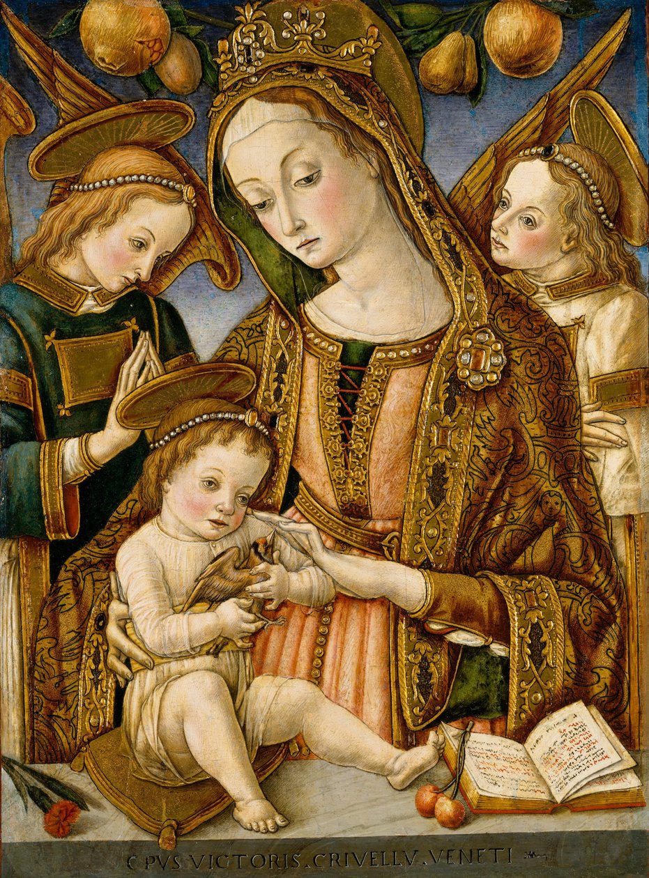 Madonna z Dzieciątkiem i dwoma aniołami, ok.1481-82 autorstwa VittorioCrivelli