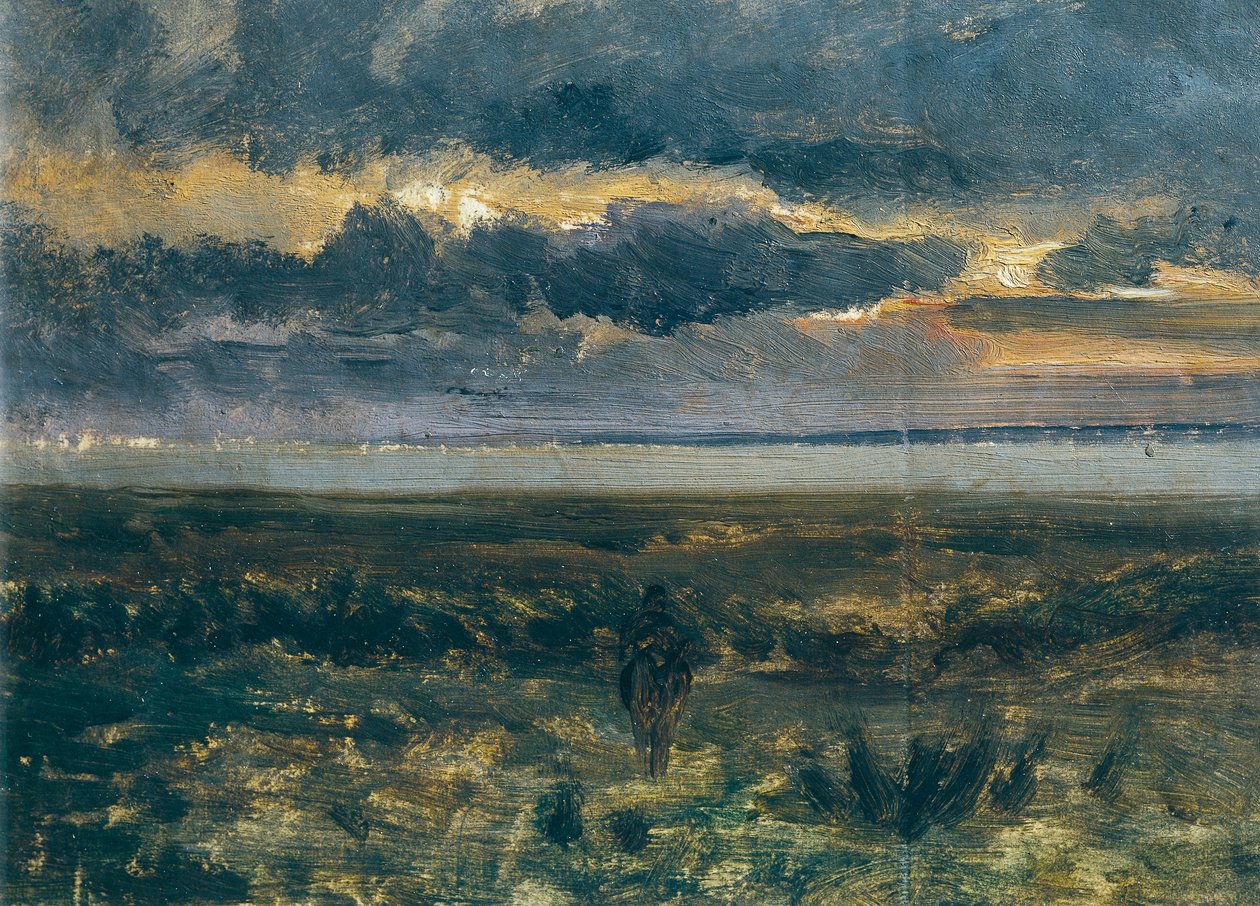 Zachód słońca nad morzem, Vittorio Avondo (1836-1910) autorstwa Vittorio Avondo