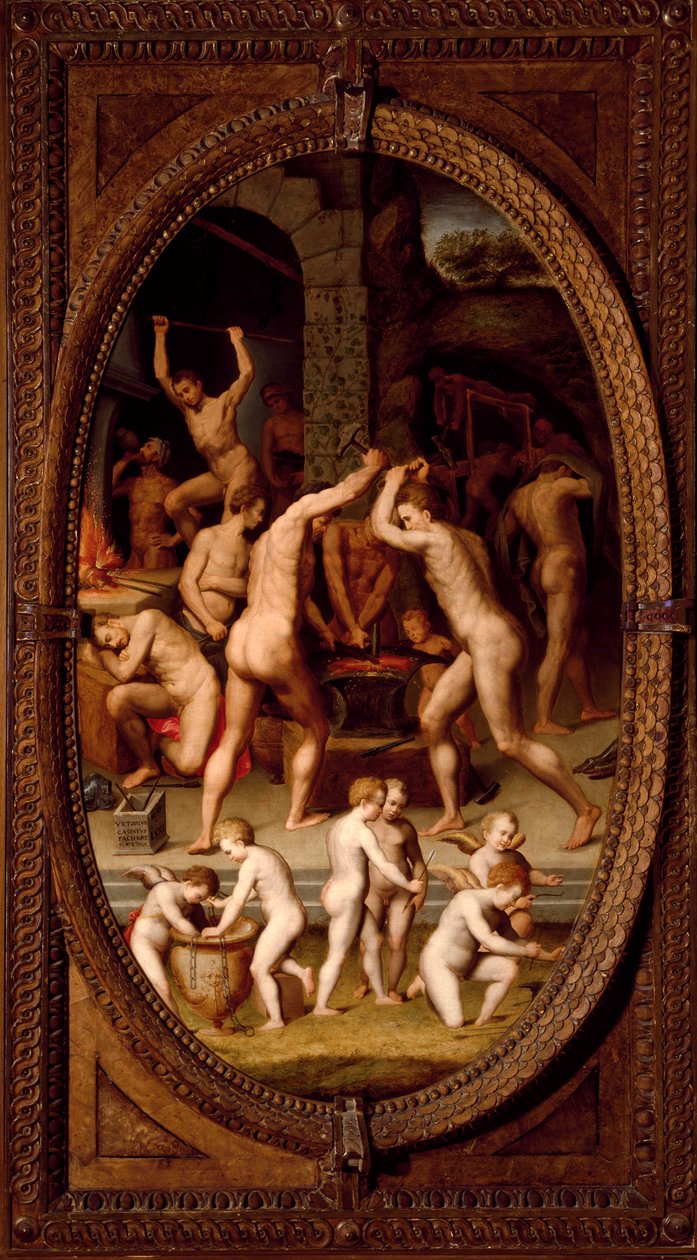 Kuźnia Wulkana (Malarstwo autorstwa Vittorio Casini