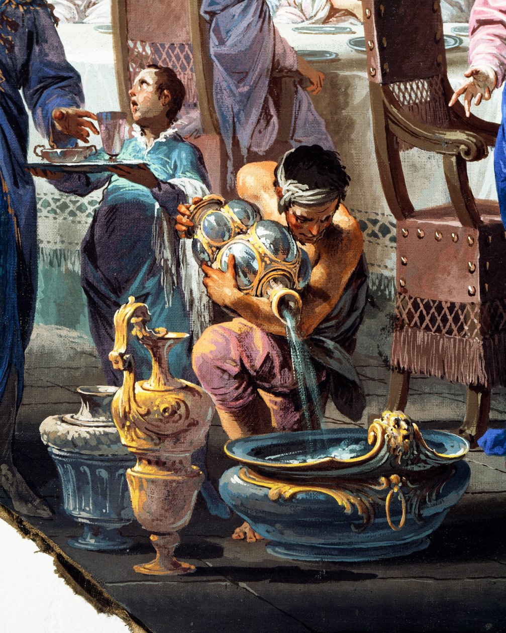 Ślub w Kanie, Vittorio Maria Bigari (1692-1776), Detail autorstwa Vittorio Maria Bigari