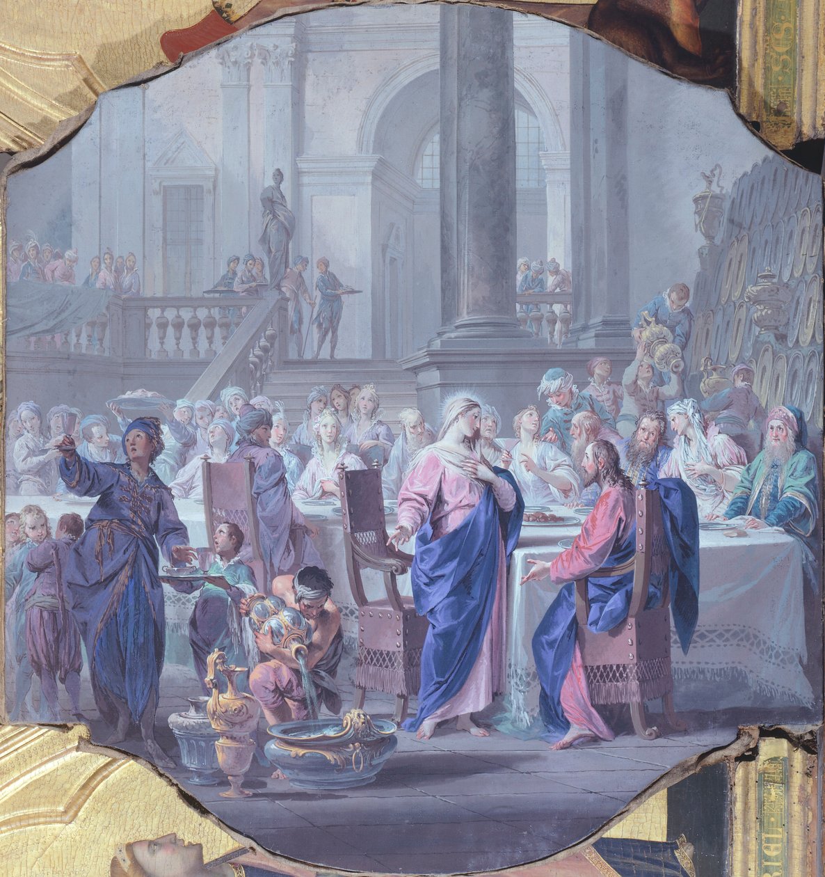 Ślub w Kanie — Vittorio Maria Bigari (1692-1776) autorstwa Vittorio Maria Bigari