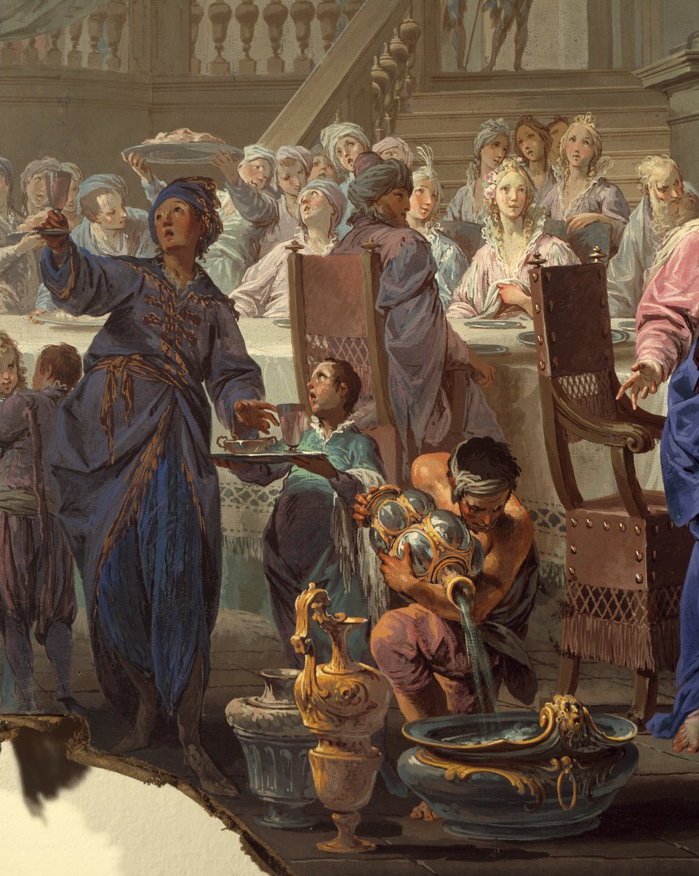 Ślub w Kanie – Vittorio Maria Bigari (1692-1776), detal autorstwa Vittorio Maria Bigari
