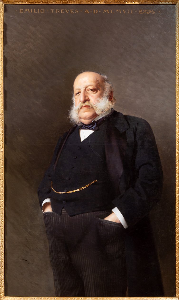 Fontanellato, Labirinto della Masone, Kolekcja sztuki Franco Maria Ricci: „Portret wydawcy Emilio Treves” autorstwa Vittorio Matteo Corcos