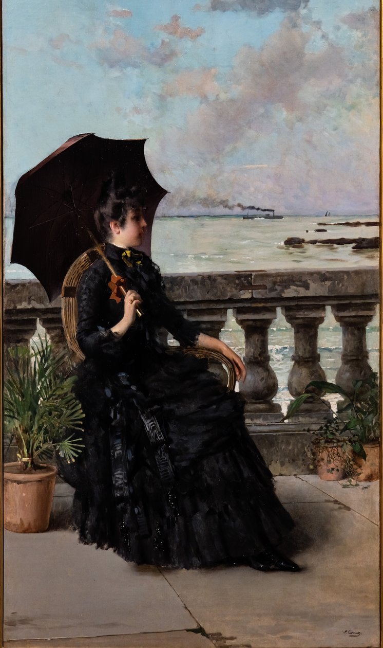 Na tarasie Mascagni autorstwa Vittorio Matteo Corcos