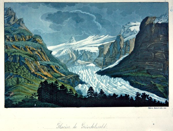 Lodowiec Grindelwald, ilustracja z „Le Costume Ancien ou Moderne” autorstwa Julesa Ferrario autorstwa Vittorio Raineri