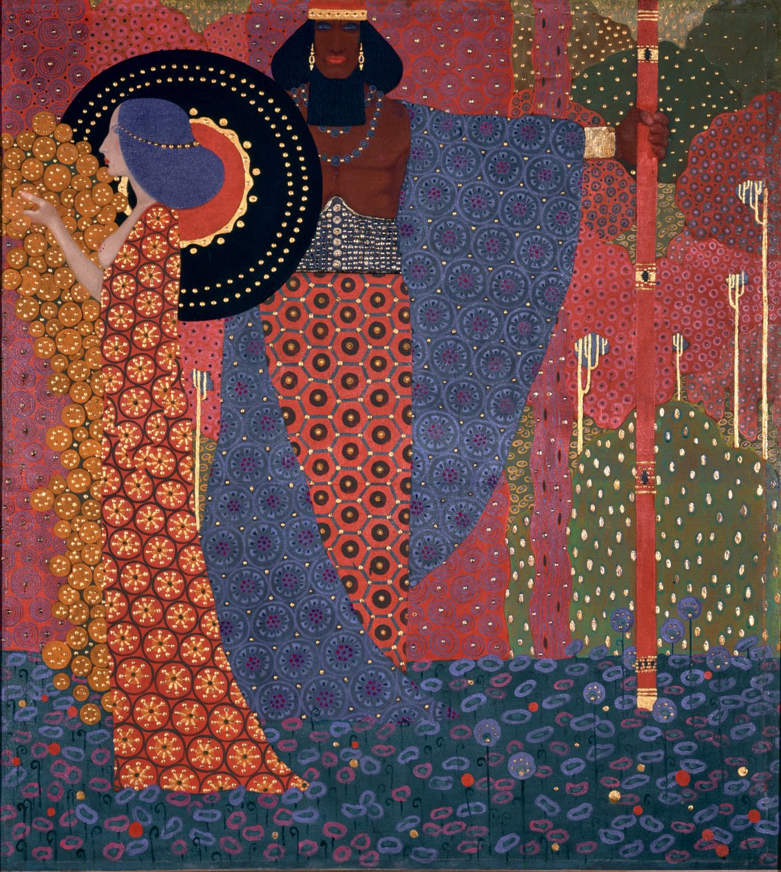 Księżniczka i wojowniczka z serii tysiąca i jednej nocy, 1914. autorstwa Vittorio Zecchin