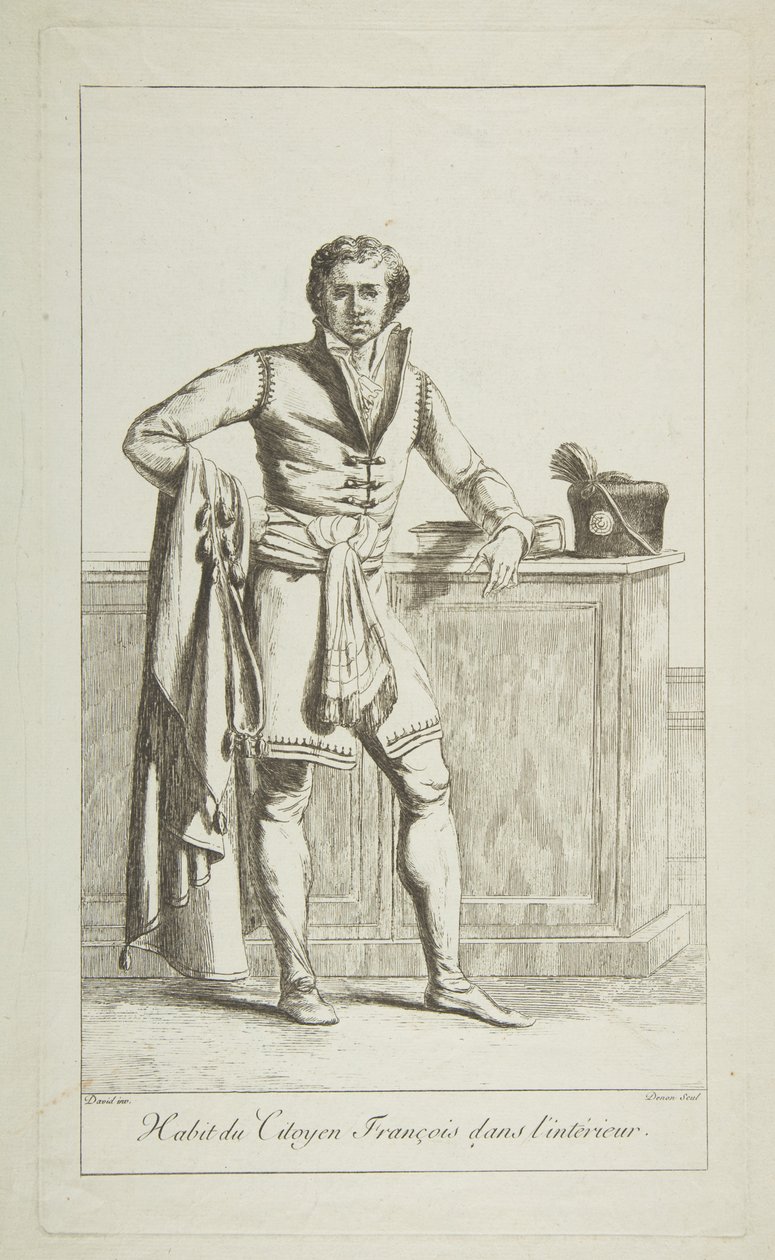 Wewnętrzny strój obywatela francuskiego, 1794. autorstwa Vivant Denon