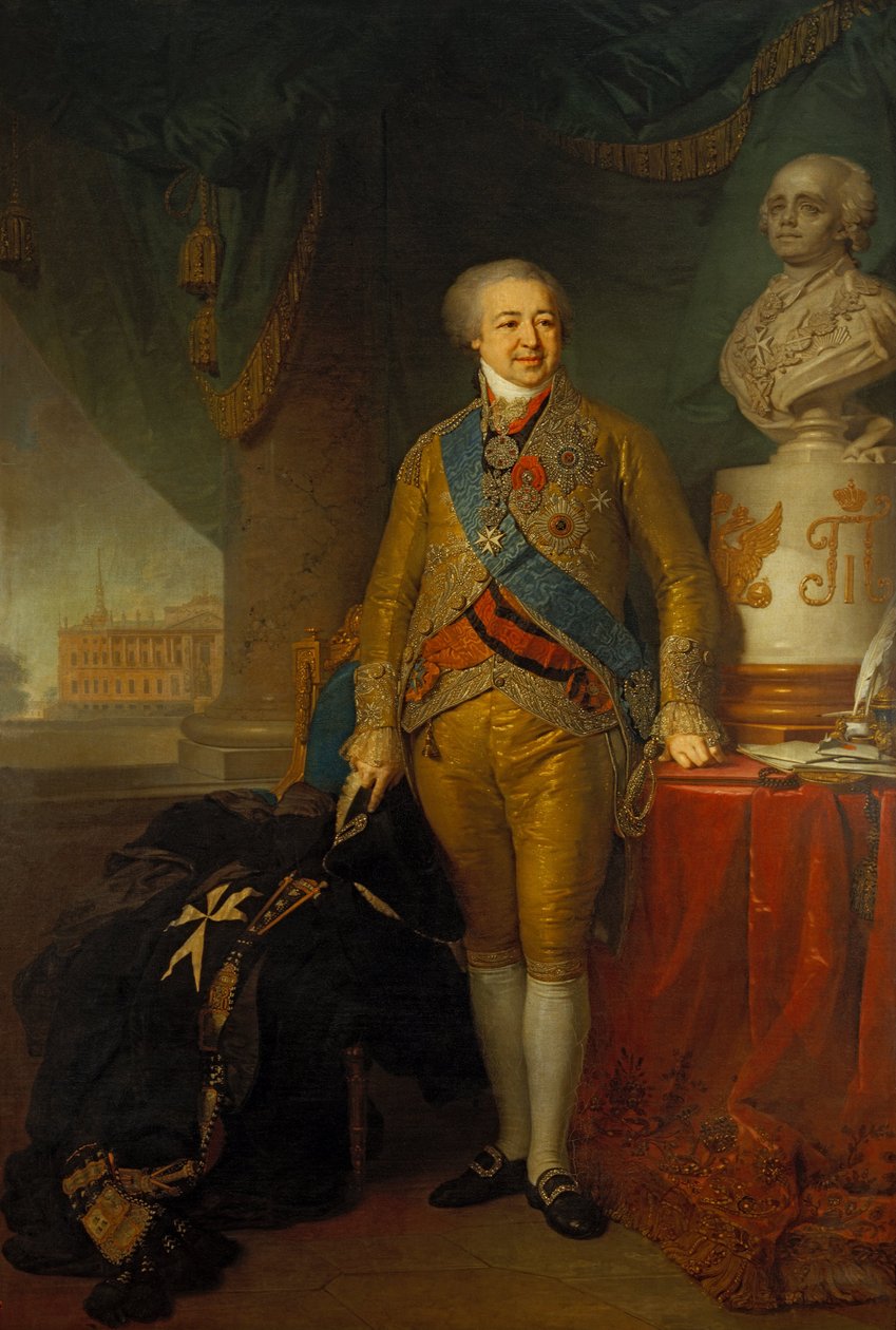 Portret księcia A.B.Kurakina autorstwa Vladimir Borovikovskiy