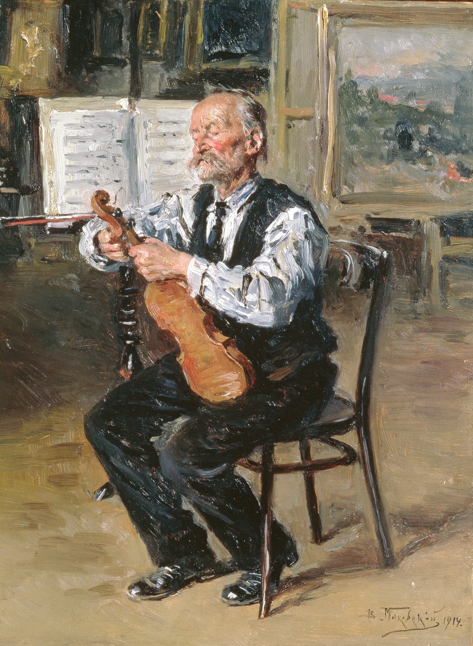 Lutnik, 1914 autorstwa Vladimir Egorovic Makovsky