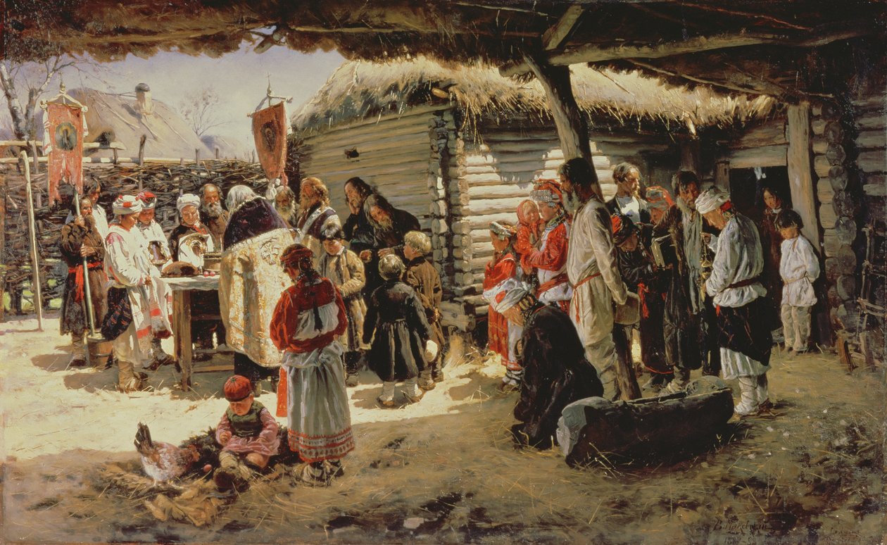 Msza Wielkanocna, 1887-88 autorstwa Vladimir Egorovic Makovsky