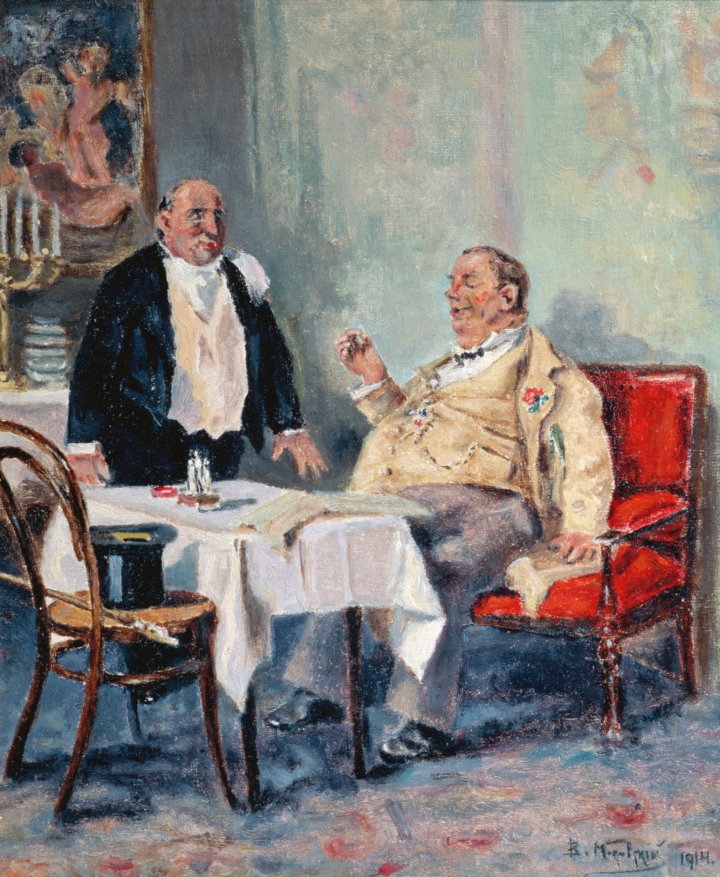 W restauracji, 1914 autorstwa Vladimir Egorovic Makovsky