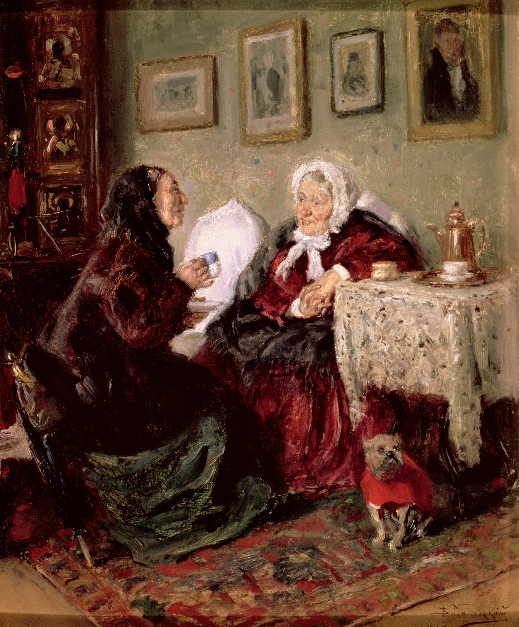 Tete-a-Tete, 1909 autorstwa Vladimir Egorovic Makovsky