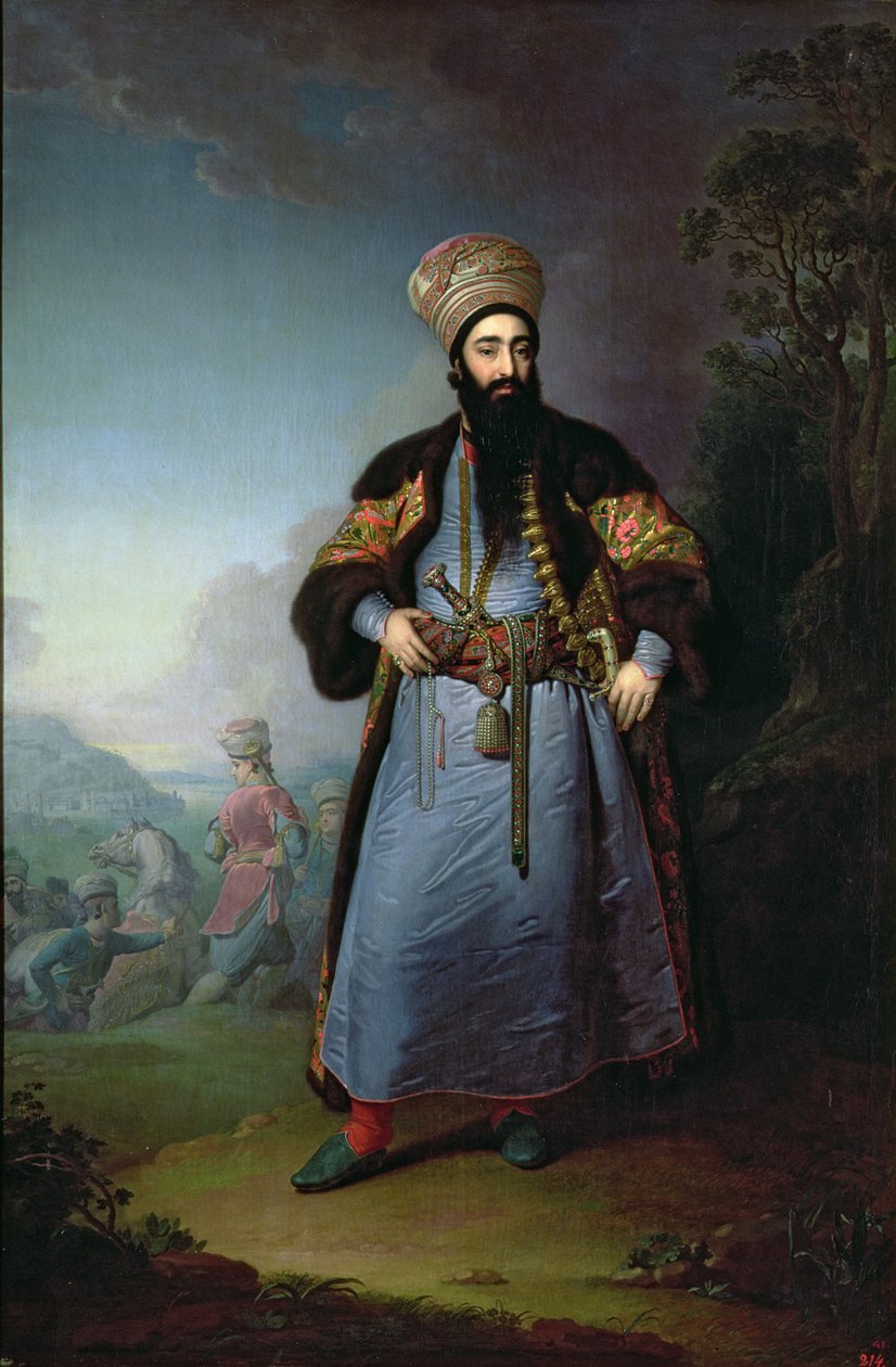 Portret Murtaza-Kuli-Khana (zm.1800) brata Aga-Mahommeda, szacha perskiego, 1796 autorstwa Vladimir Lukich Borovikovsky