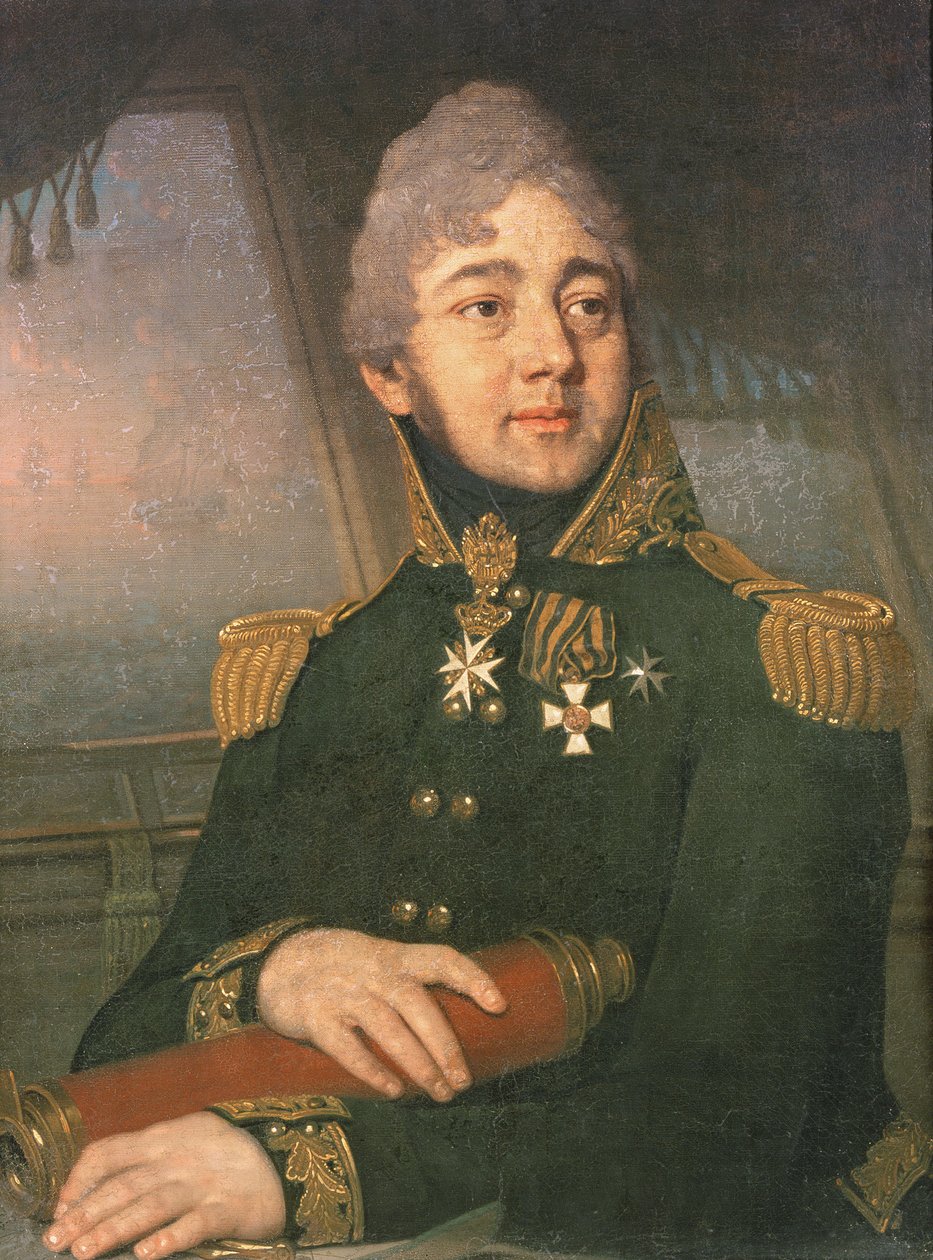 Portret rosyjskiego poety Jewgienija Boratyńskiego (1800-44), lata 20. XIX wieku autorstwa Vladimir Lukich Borovikovsky