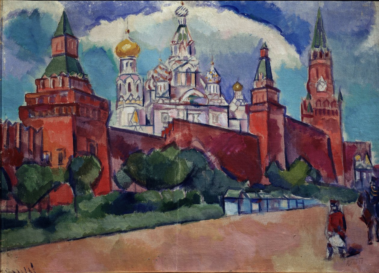 Plac Czerwony w Moskwie, lata 1910 autorstwa Daniel Vladimir Baranoff Rossine