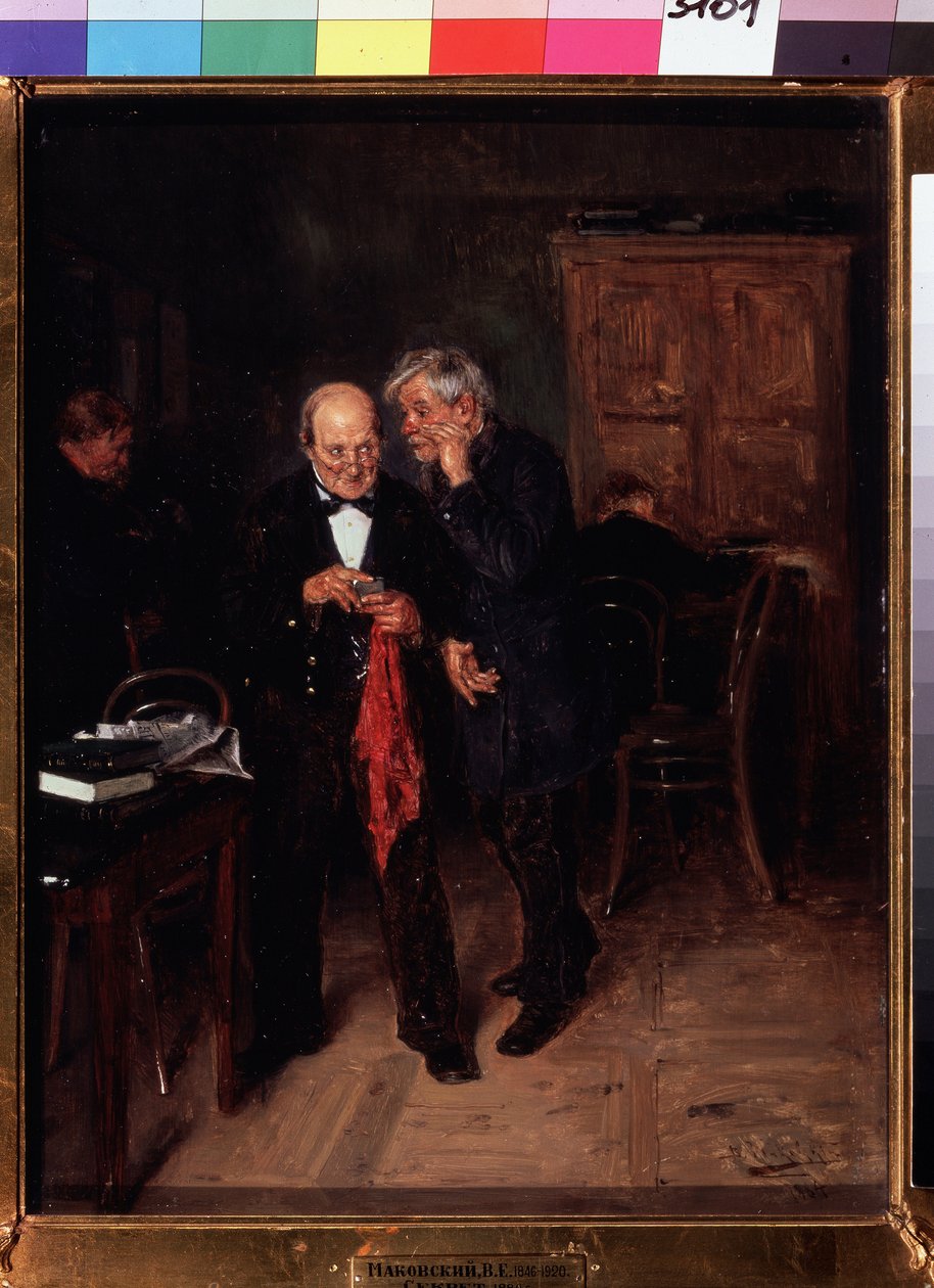 Zaufanie. Peinture de Vladimir Yegorovich Makovski (Makovsky, Makovskij) (1846-1920), huile sur toile autorstwa Vladimir Egorovic Makovsky
