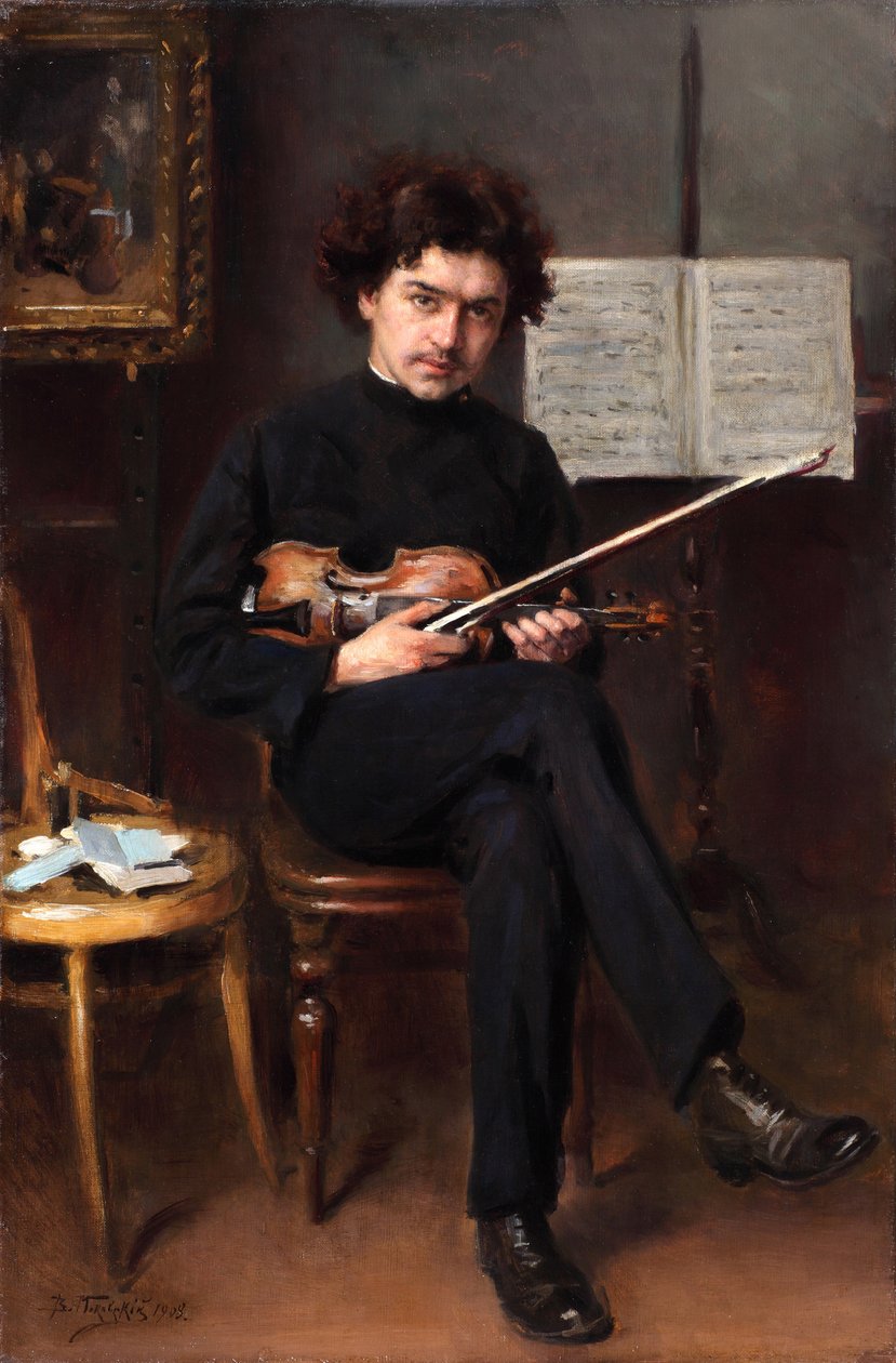 Portret skrzypka i kompozytora Jana Kubelika 1880-1940, 1908 autorstwa Vladimir Egorovic Makovsky
