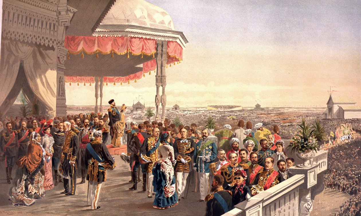 Uroczystości publiczne po koronacji cesarza Aleksandra III na polu Chodynki (Z albumu koronacyjnego) przez Włodzimierza Jegorowicza Makowskiego (1846-1920) autorstwa Vladimir Egorovic Makovsky