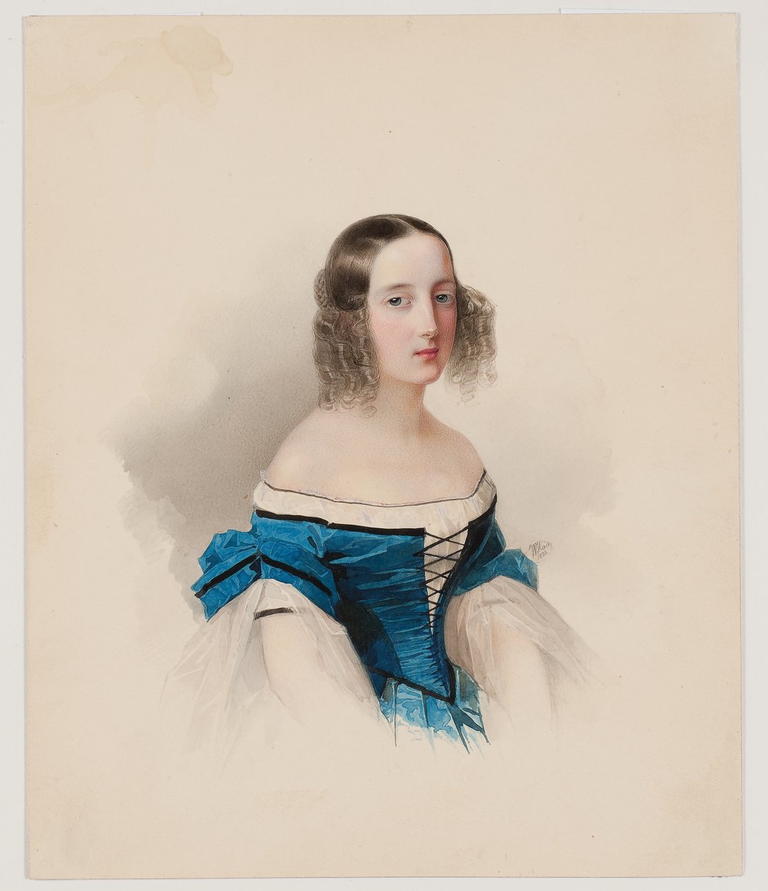 Portret wielkiej księżnej Marii Nikołajewny, 1838 autorstwa Vladimir Ivanovich Hau