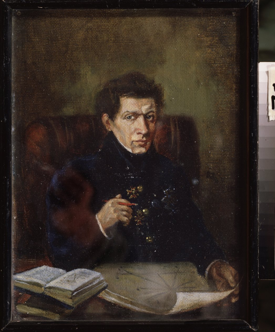 Portret matematyka Nikołaja Łobaczewskiego (Łobaczewskiego) (1792-1856). Obraz Władimira Jakowlewicza Perelmana (1892-1967), olej na płótnie, ok. 1940 r. Sztuka rosyjska XX wieku, sztuka radziecka. Muzeum Sztuki Republiki Udmurckiej, Ljevsk (Rosja). autorstwa Vladimir Lochevski Perelman