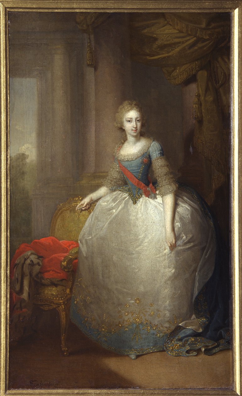 Portrait de Helena Pavlovna de Russie - Wielka Księżna Elena Pawłowna Rosji (1784-1803) - Peinture de Vladimir Lukich Borovikovsky (1757-1825) - 1797 - huile sur toile - 58,5x36 cm - Państwowe Skansen Pałac Gatchina, ul. Petersburg autorstwa Vladimir Lukich Borovikovsky