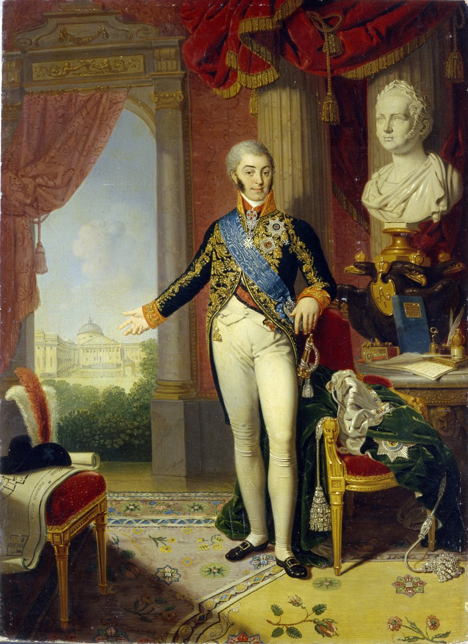 Portret hrabiego Nikołaja Pietrowicza Szeremietiewa (1751-1809) (portret hrabiego N.P. Szeremietiewa). Obraz Władimira Lukicha Borowikowskiego (lub Borowikowskiego) (1757-1825), olej na płótnie autorstwa Vladimir Lukich Borovikovsky