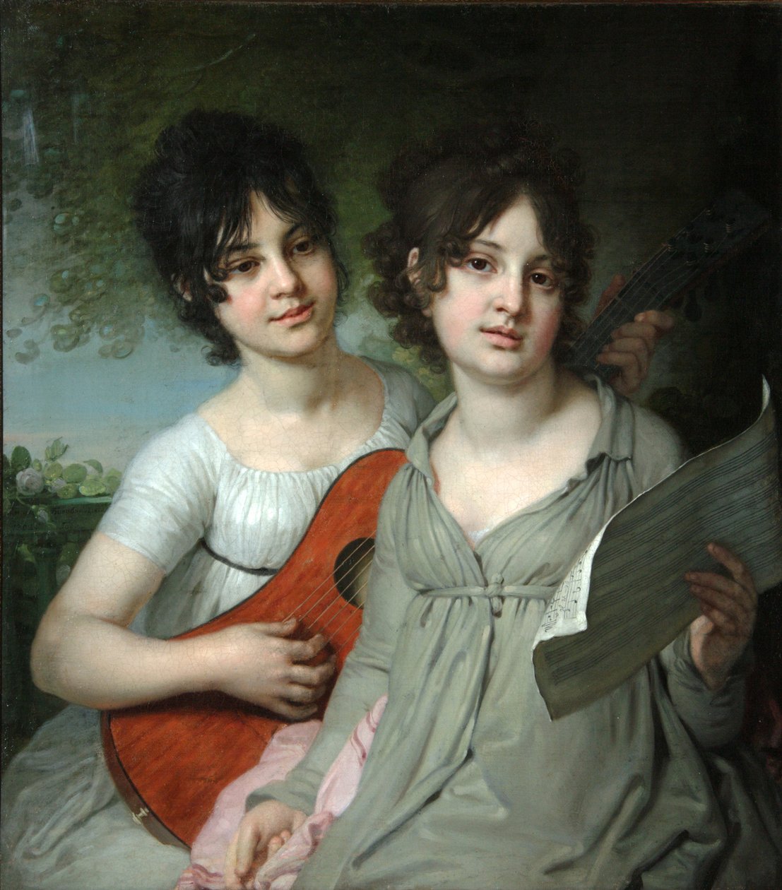 Portret hrabiny Anny i Tkaczki, ೧೮೦೨ autorstwa Vladimir Lukich Borovikovsky