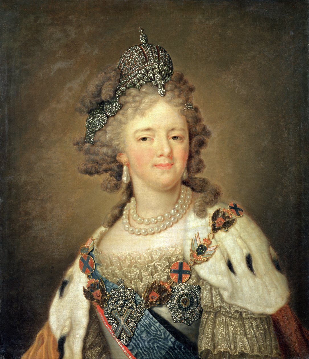 Portret cesarzowej Marii Fiodorowny (1759-1828) autorstwa Vladimir Lukich Borovikovsky