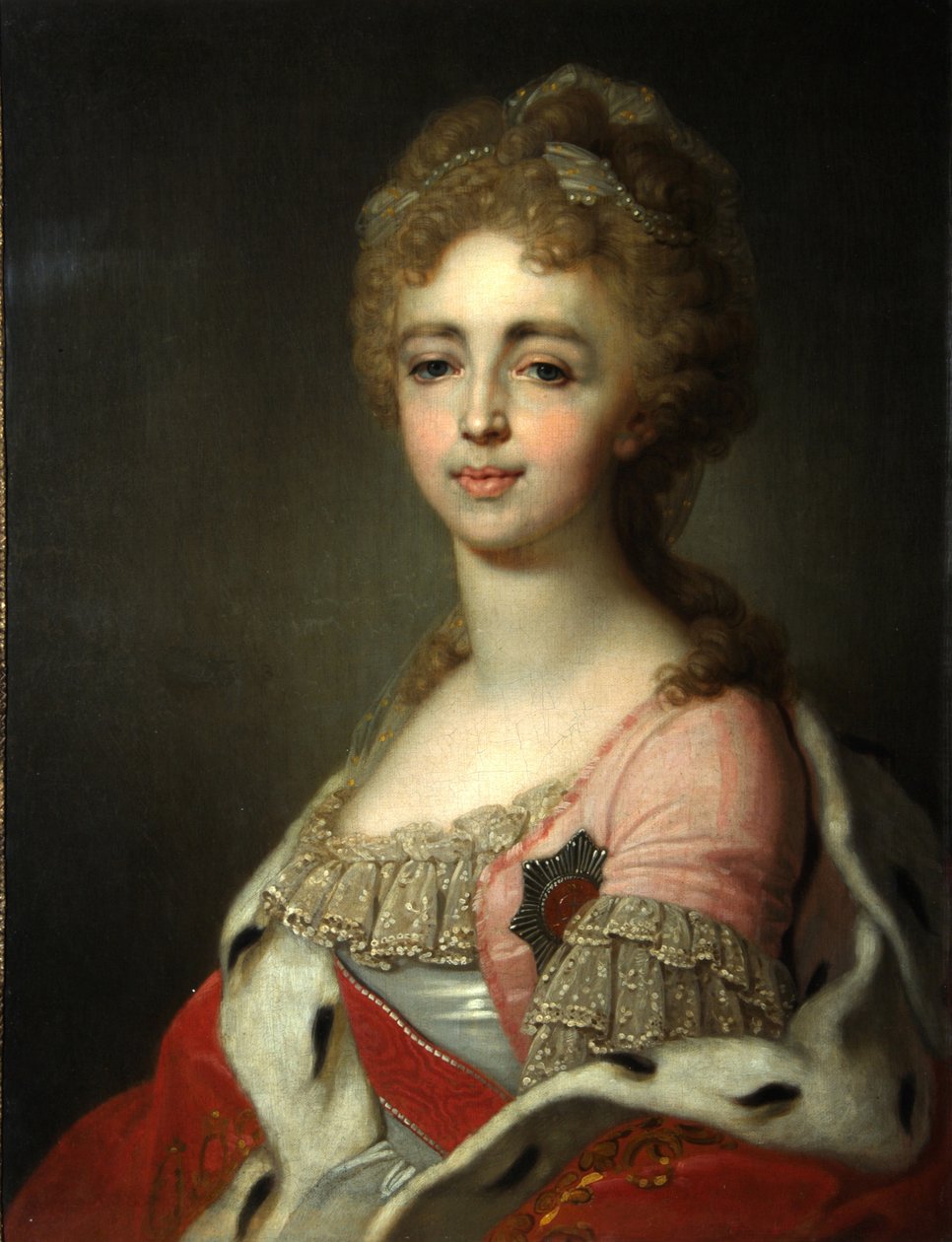 Portret wielkiej księżnej Aleksandry Pawłownej 1783-1801, córki cesarza Pawła I, 1798 autorstwa Vladimir Lukich Borovikovsky