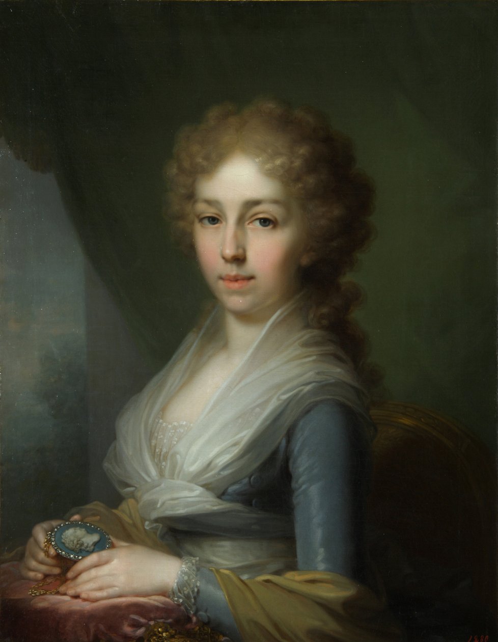 Portret wielkiej księżnej Elżbiety Aleksiejewnej 1779-1826, 1795 autorstwa Vladimir Lukich Borovikovsky