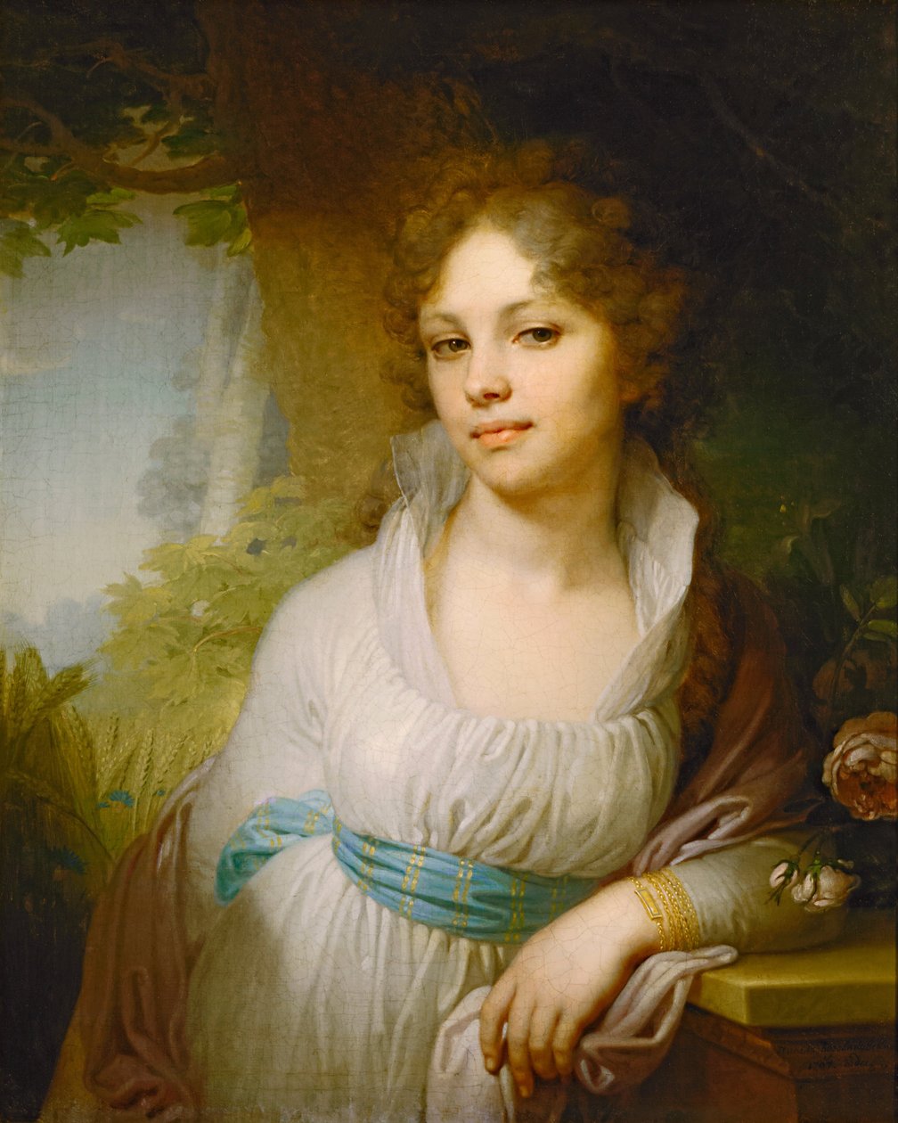 Portret Marii Łopuchiny, 1797 autorstwa Vladimir Lukich Borovikovsky