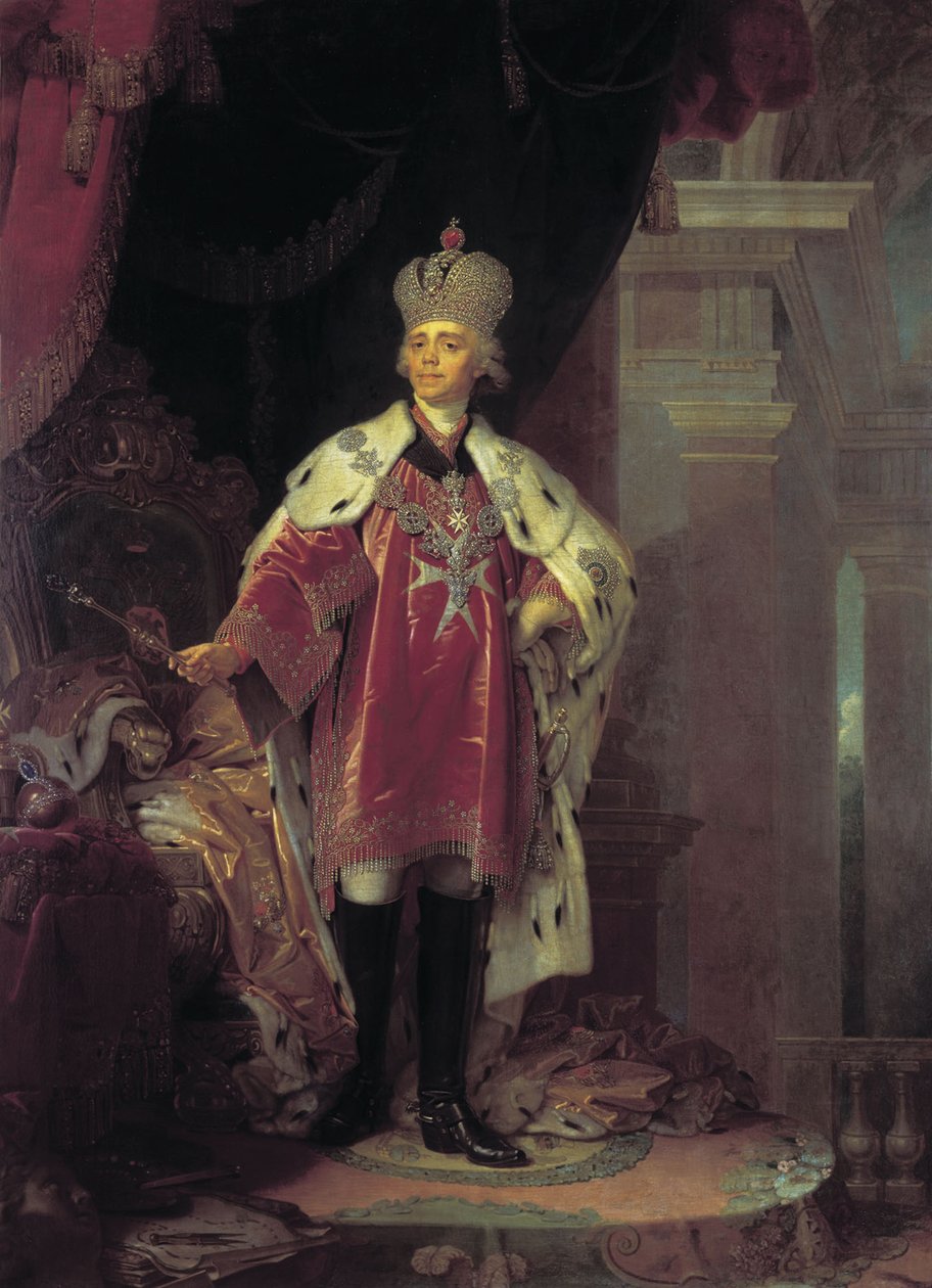 Portret Pawła I, 1800 autorstwa Vladimir Lukich Borovikovsky