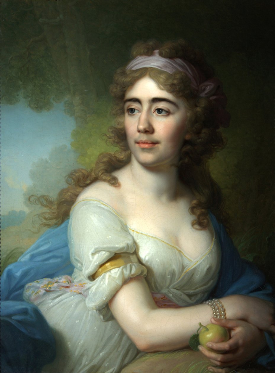 Portret Skobeyevej, lata 1790 autorstwa Vladimir Lukich Borovikovsky