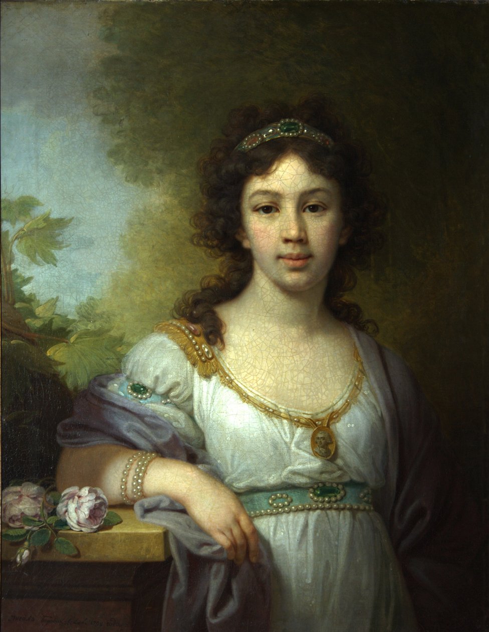 Portret Varvary Shidlovskaya, 1798 autorstwa Vladimir Lukich Borovikovsky