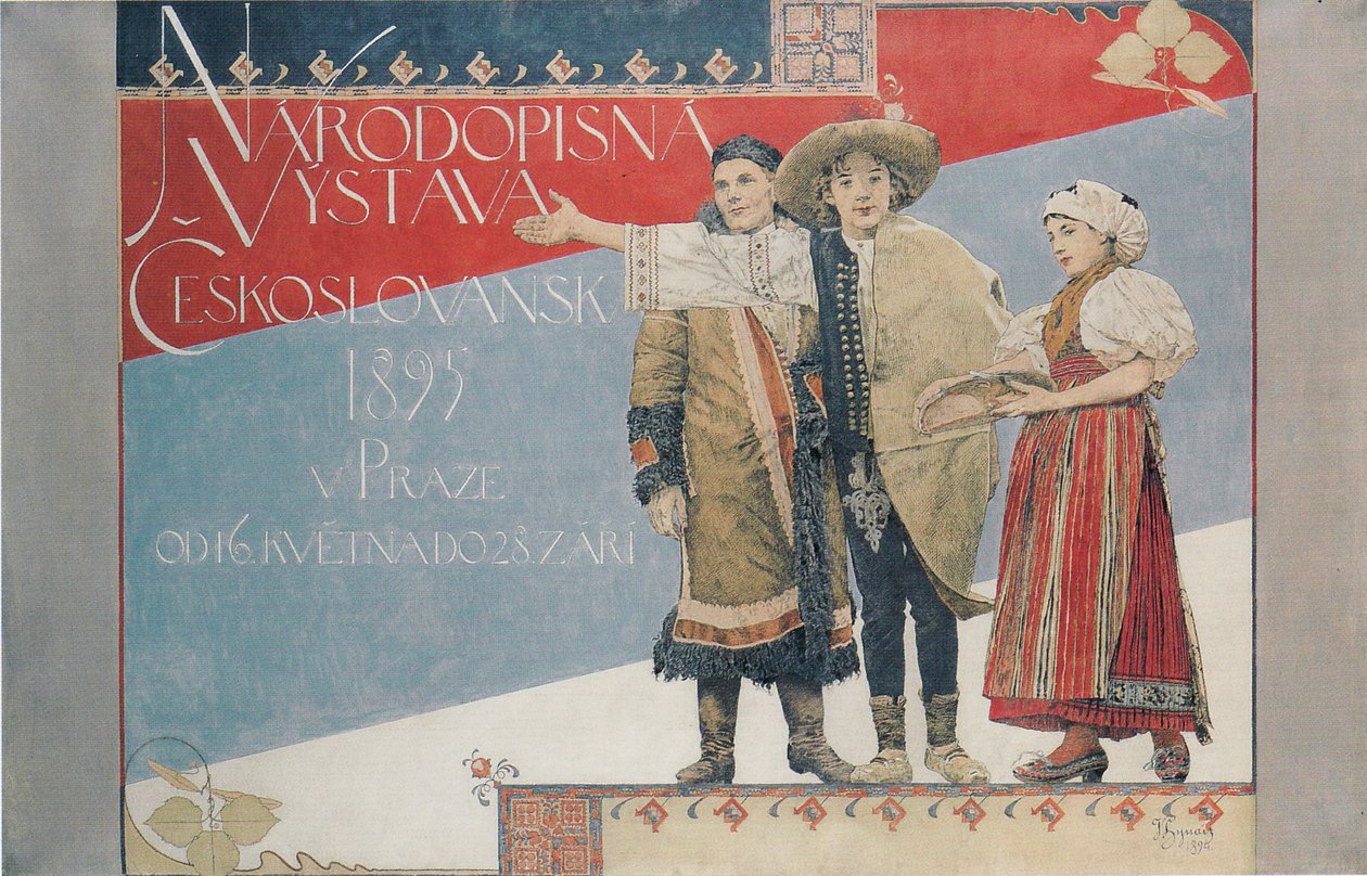 Plakat do wystawy etnograficznej, 1894 autorstwa Vojtech Hynais