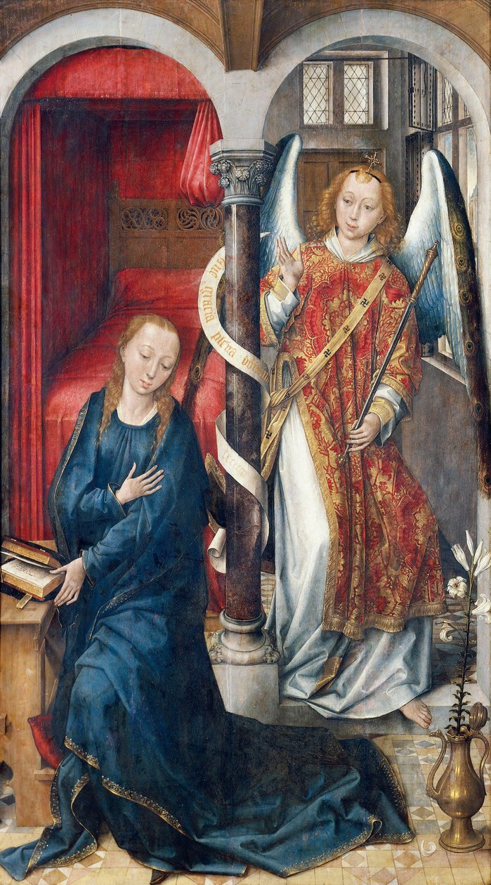 Zwiastowanie, Vrancke van der Stockt (przed 1420-ca 1495) autorstwa Vrancke van der Stockt