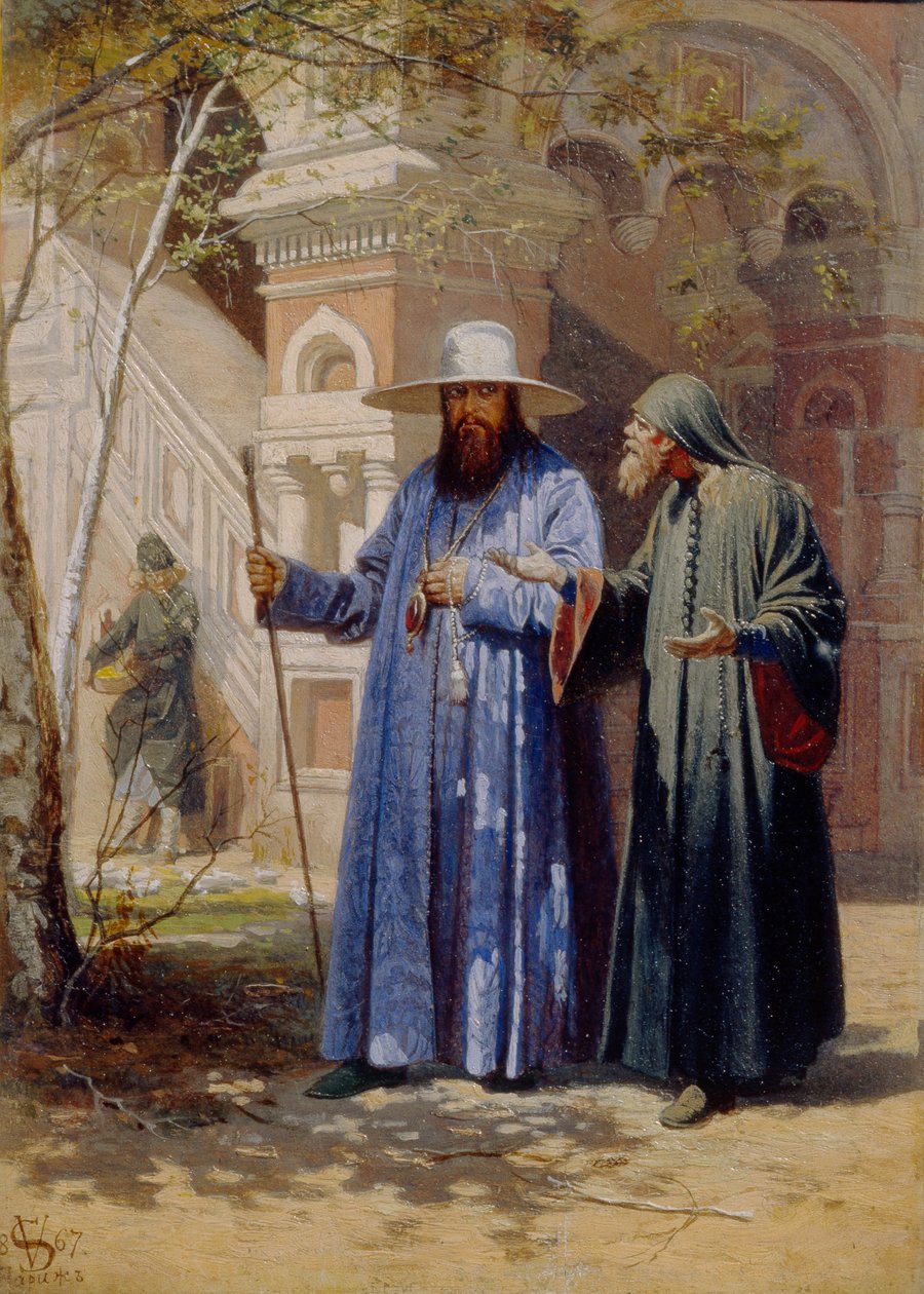 Patriarcha Nikon w klasztorze Nowej Jerozolimy, 1867 autorstwa Vyacheslav Grigoryevich Schwarz