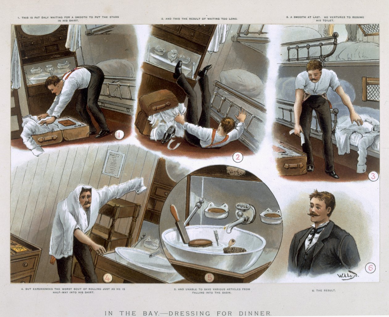 In the Bay, Dressing for Dinner, z "P und O Pencillings autorstwa W. Lloyd