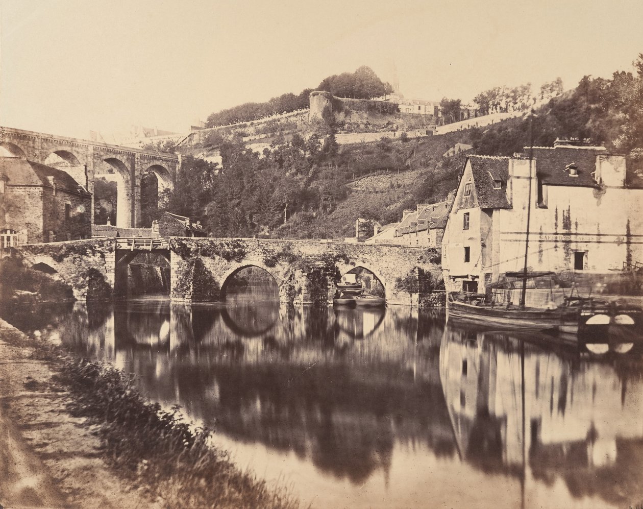 Port de Dinan, Bretania, 1856. autorstwa WA Mansell